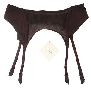 LA PERLA Seta burgundy garter belt NWT $172 sz 36 M